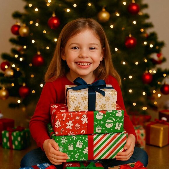 Bulk Christmas Tissue Paper 100 Sheets - 14x20" For Festive Gift Wrapping - Picture 3 of 6